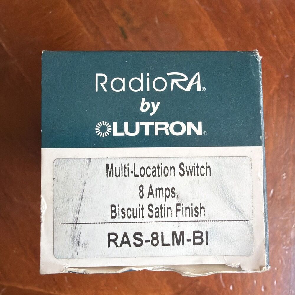 Lutron RadioRA RAS-8LM-BI 8A Multi Location Switch Biscuit Satin NEW IN BOX